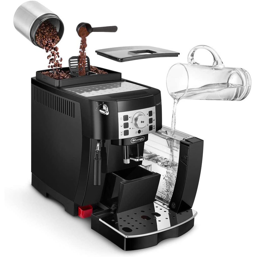 Delonghi Magnifica S ECAM 22.110.B Automatic Coffee Maker, Delonghi Coffee Maker, Coffee Maker, Espresso Maker, Cappuccino Maker, Capacity 1450W, Pressure 15 Bar, Self-Cleaning, Imported from Germany, 12 Months Warranty