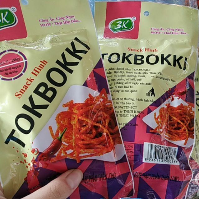 10 gói snack hình tokbokki