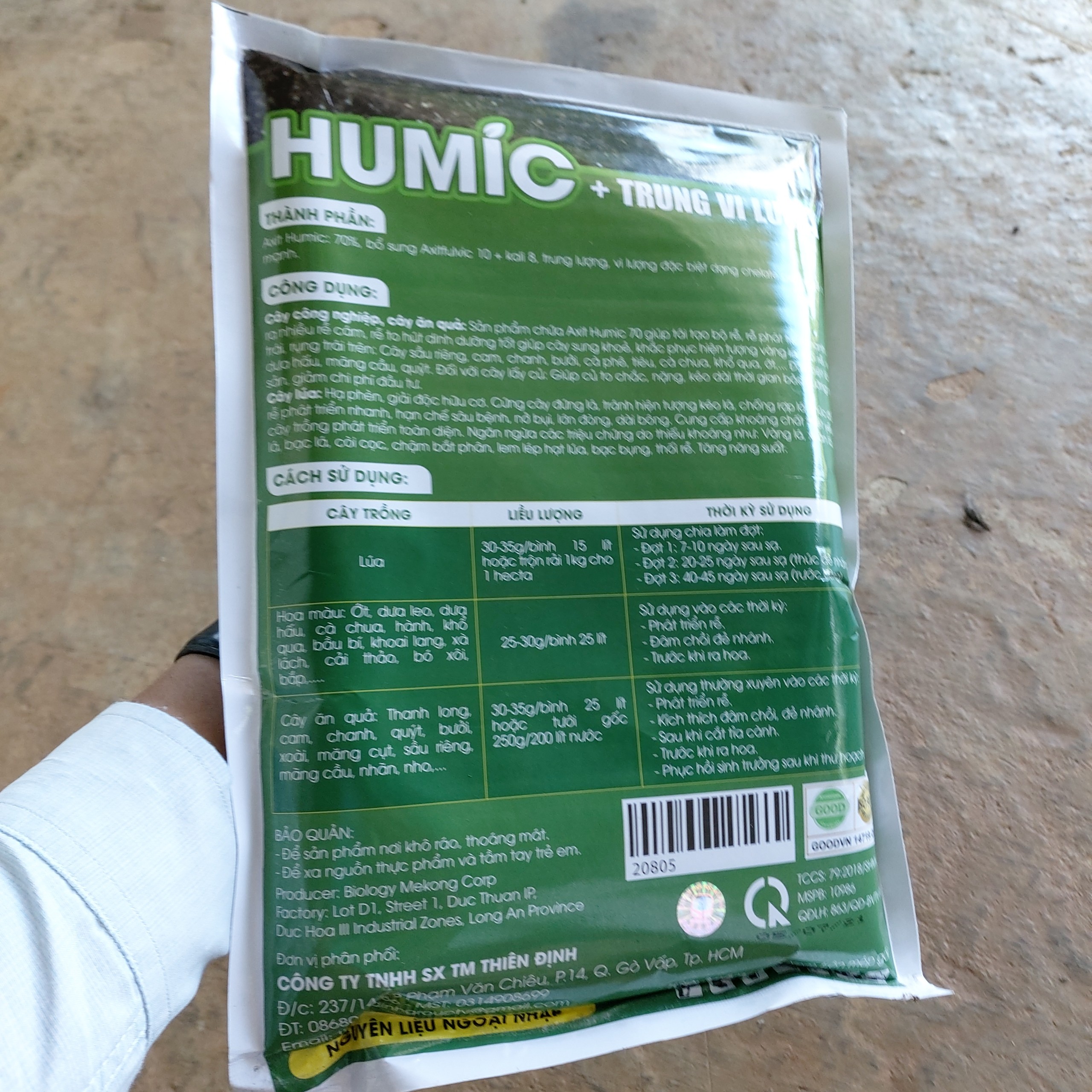 Phân bón lá Humic giúp cải tạo đất cực tốt