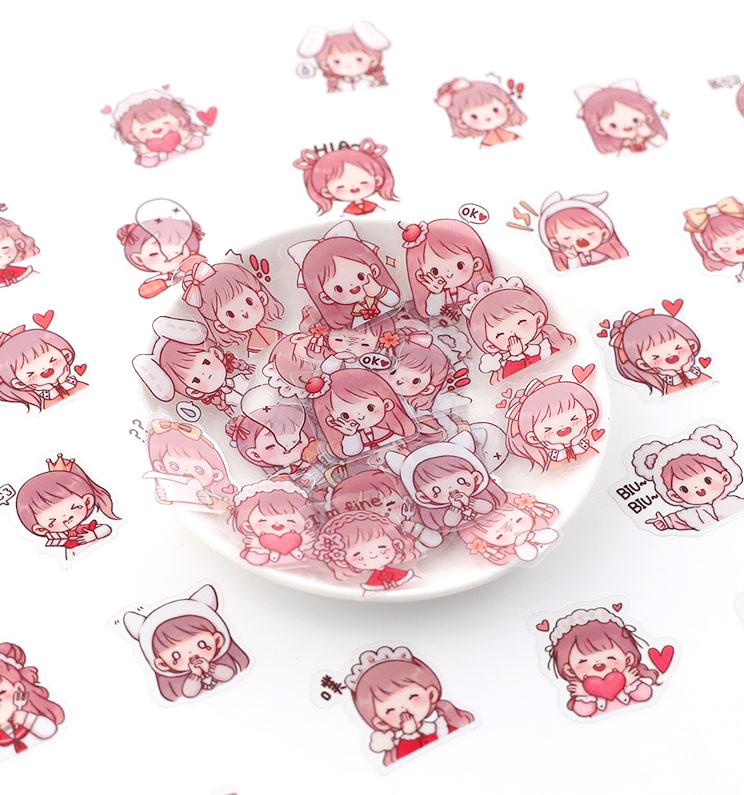Bộ 40 sticker Telado dễ Thương E101