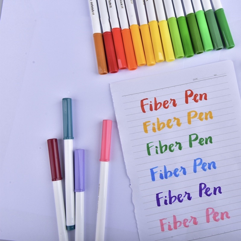 [HCM][ DA ĐEN] Bút Lông 36 Màu Fiber Pen