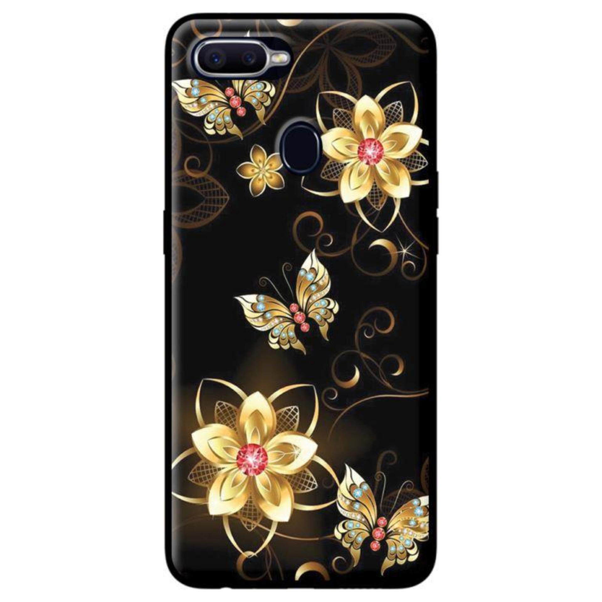 Ốp lưng oppo a7 - a5s - bướm hoa vàng