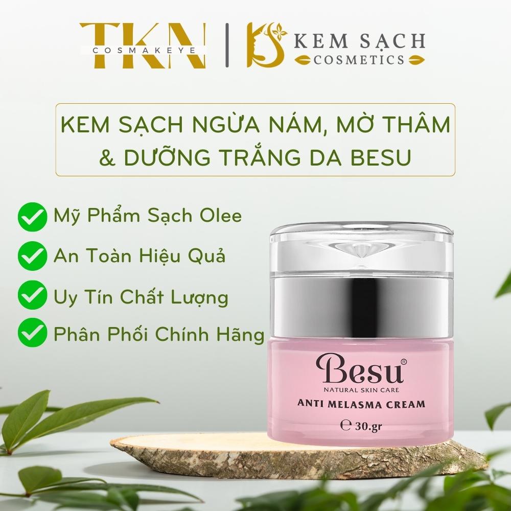 BESU anti-melasma, dark marks & whitening cream, melasu whitening, soft white milk cream, absorbs quickly to the skin, no oily, rough skin, helps to reduce dark and whitening-tkn_cosmakeye