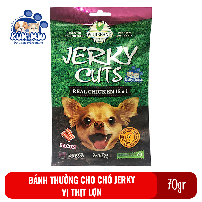 Bánh thưởng cho chó Jerky 70gr Vị thịt lợn