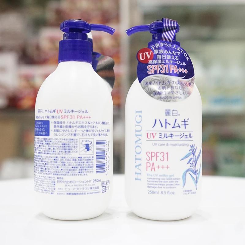 Sữa Dưỡng Thể Trắng Da Chống Nắng Hatomugi SPF 31/PA+++ Nhật Bản nhập khẩu