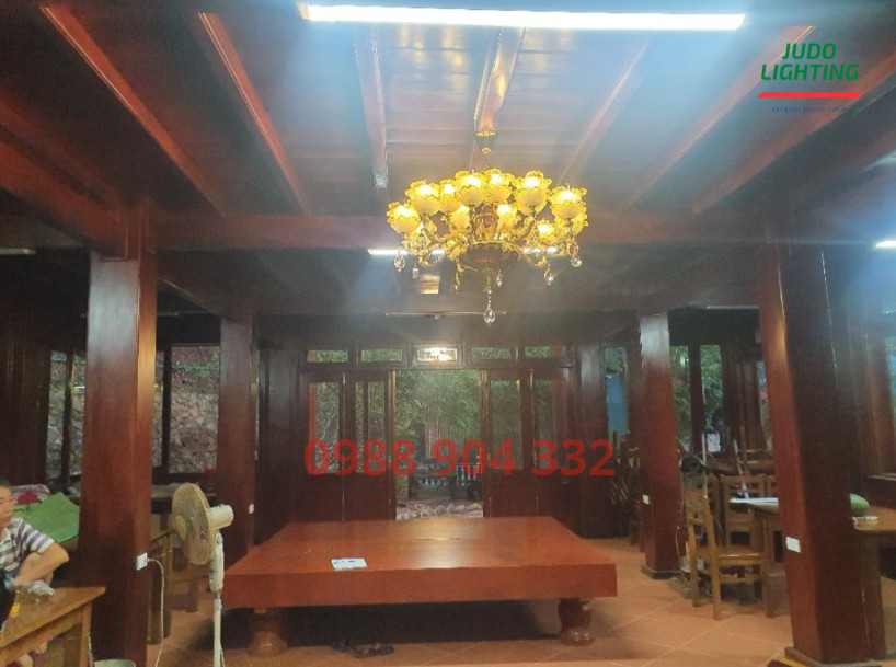 FREE SHIP : Đèn chùm 15 tay ( kèm bóng led) XẢ KHO