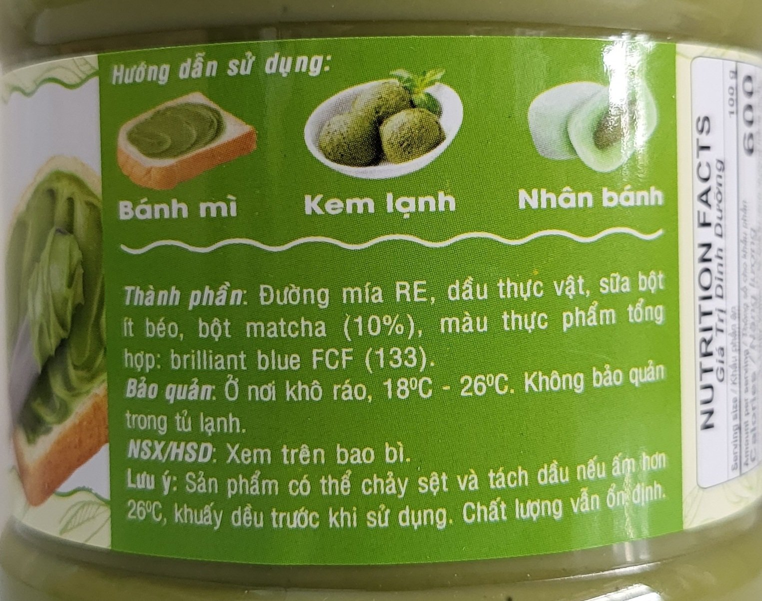 [Hộp 340g] BƠ PHẾT MATCHA [VN] GOLDEN FARM Matcha Butter