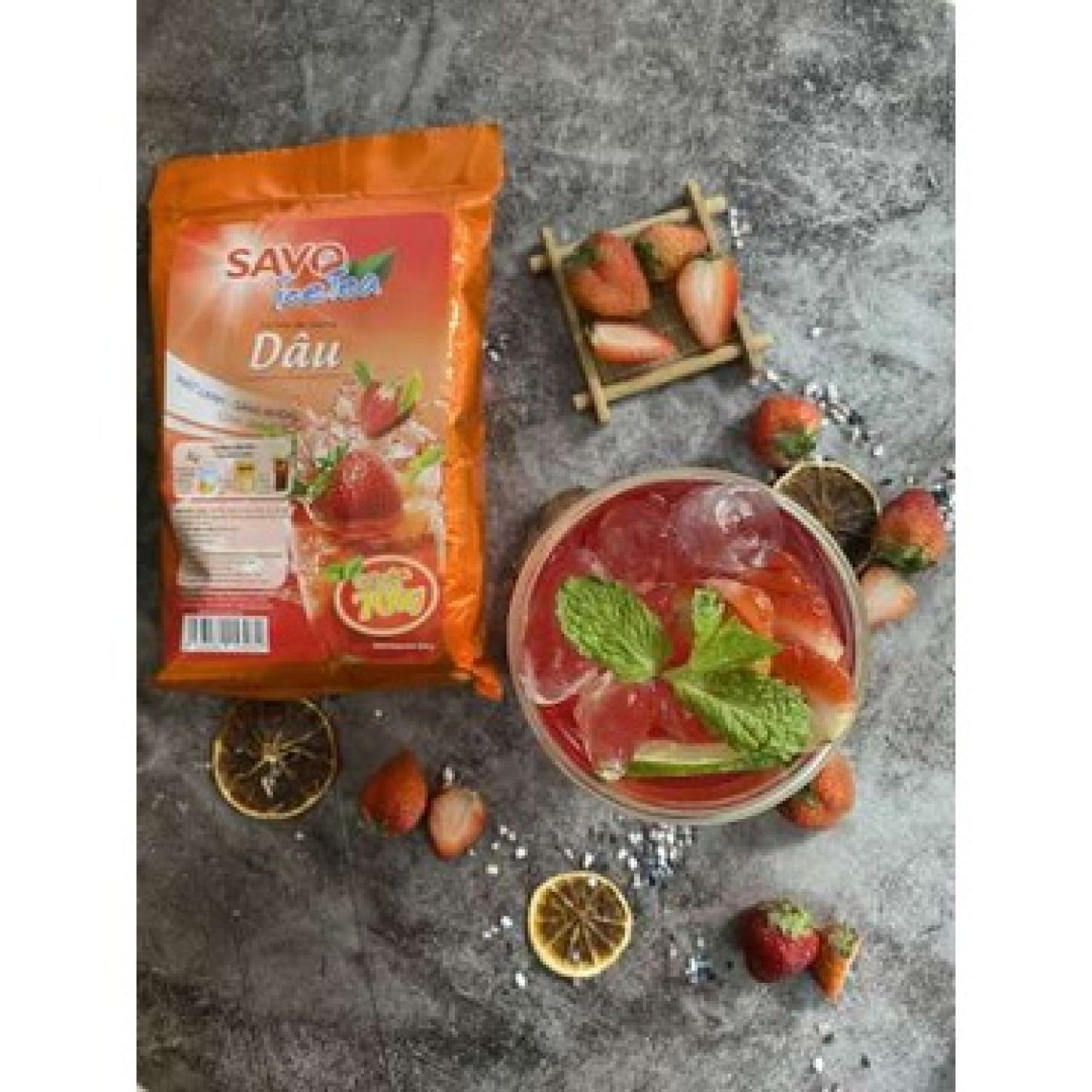 Trà dâu hòa tan SAVO (Túi 800g)