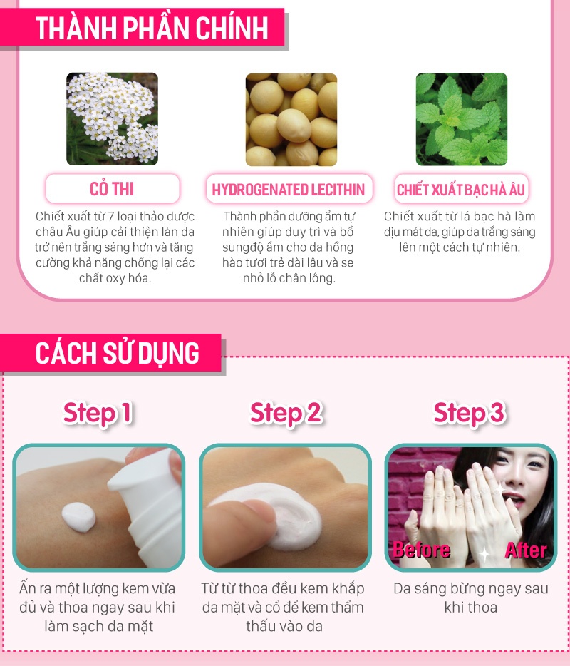 Kem Dưỡng Trắng Da Mặt Cathy Doll Ready 2 White Dạng Tip 8g