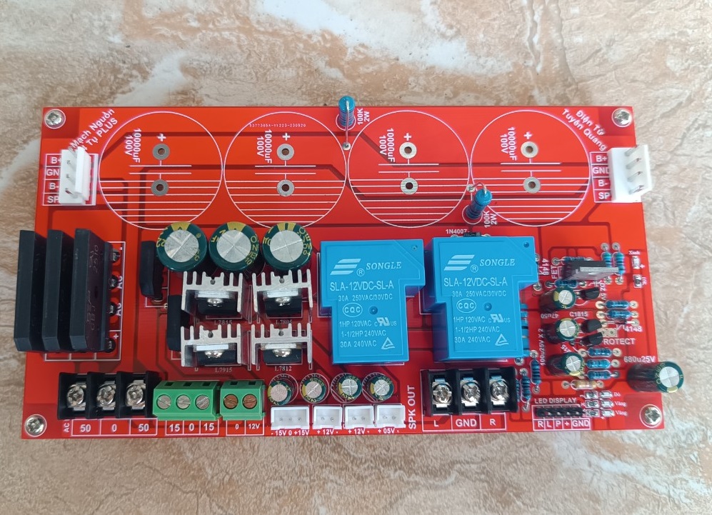 Mạch nguồn 4 tụ full nguồn phụ fr4 2 lớp plus