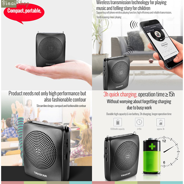 Takstar E128 - Máy Trợ Giảng Có Dây Bluetooth