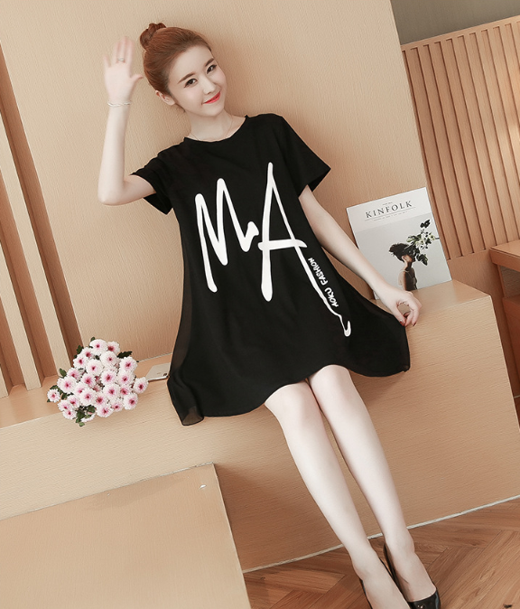 Váy bầu thiết kế Cẩm Vân chất cotton mềm mát V315