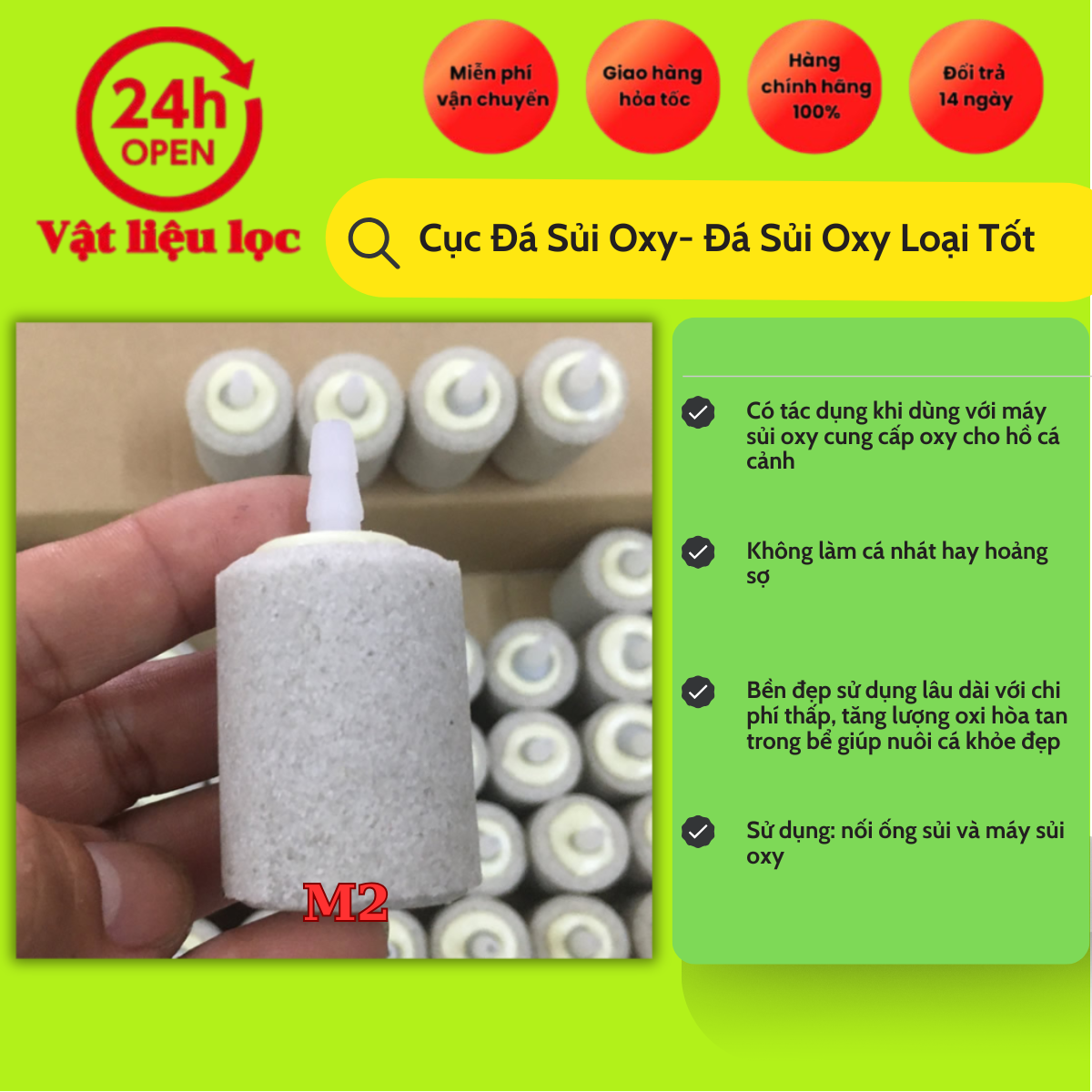 Cục Đá Sủi Oxy - Đá Sủi Oxi Loại Tốt
