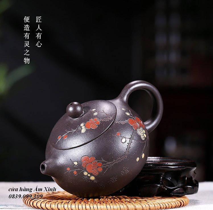 Ấm Tử Sa Nghi Hưng Tây Thi 180 ml (Hắc Kim Sa)