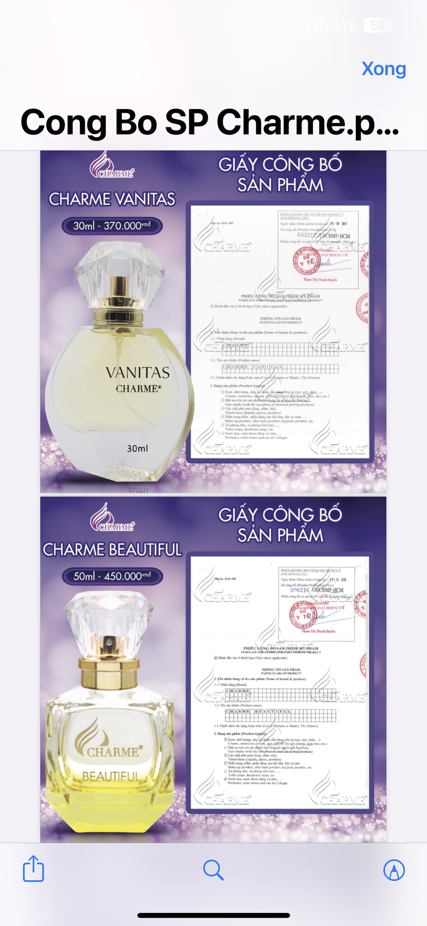 Bọc đựng nước hoa c.h.a.m.e ( 10cái)