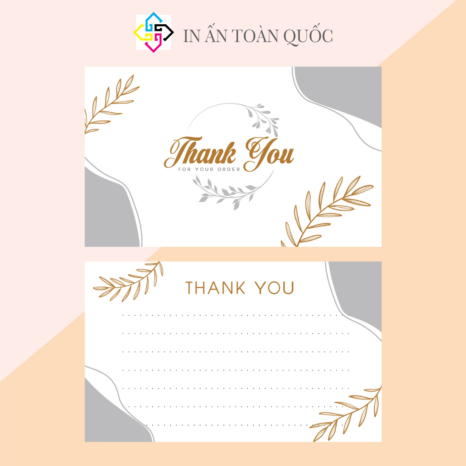 Thiệp cảm ơn khách hàng - thẻ cảm ơn - thư cám ơn khách hàng cho shop bán hàng online - giấy dày sang trọng - 100 Thiệp