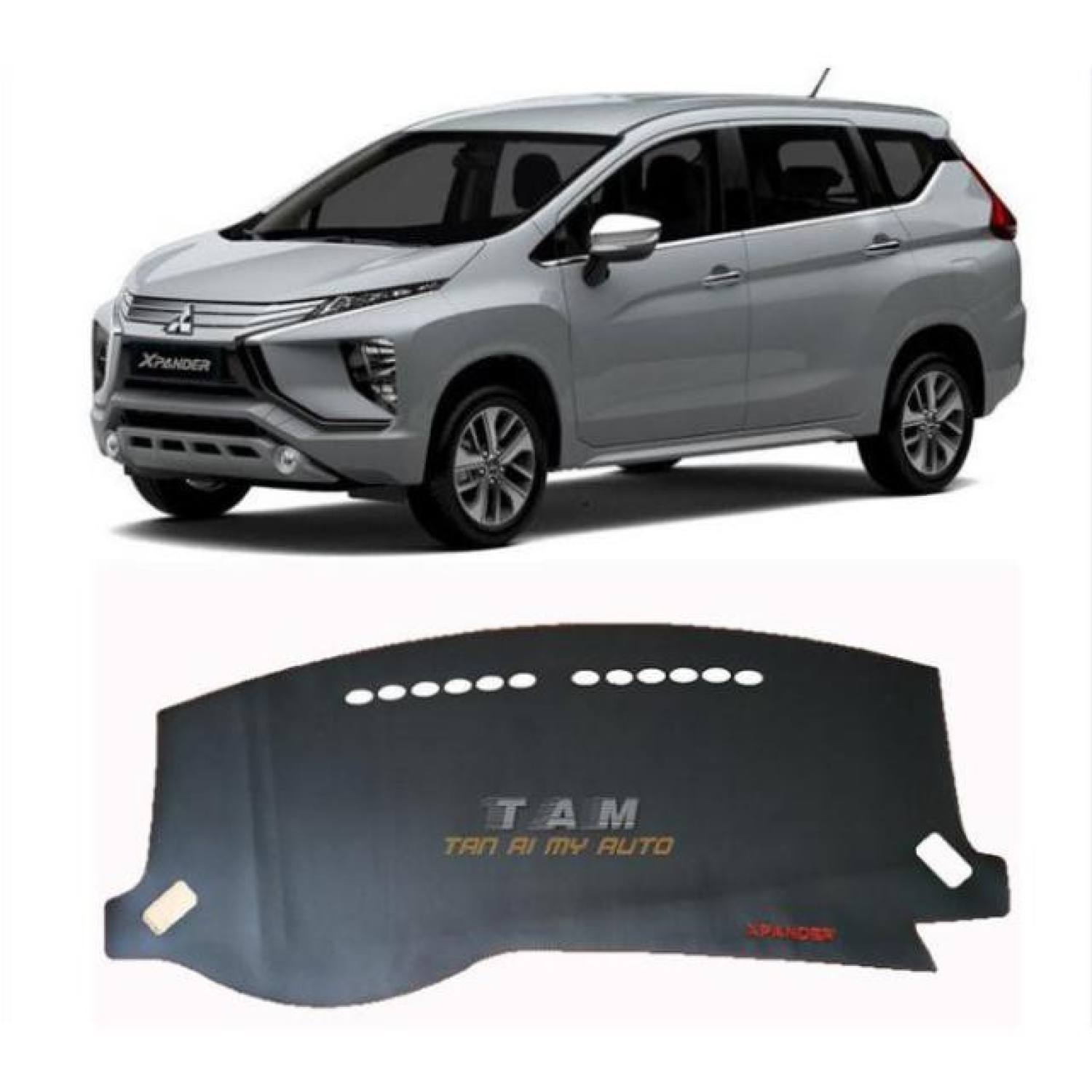 Thảm taplo da PU Vân Cacbon cho Xpander đời 2017-2022 cao cấp
