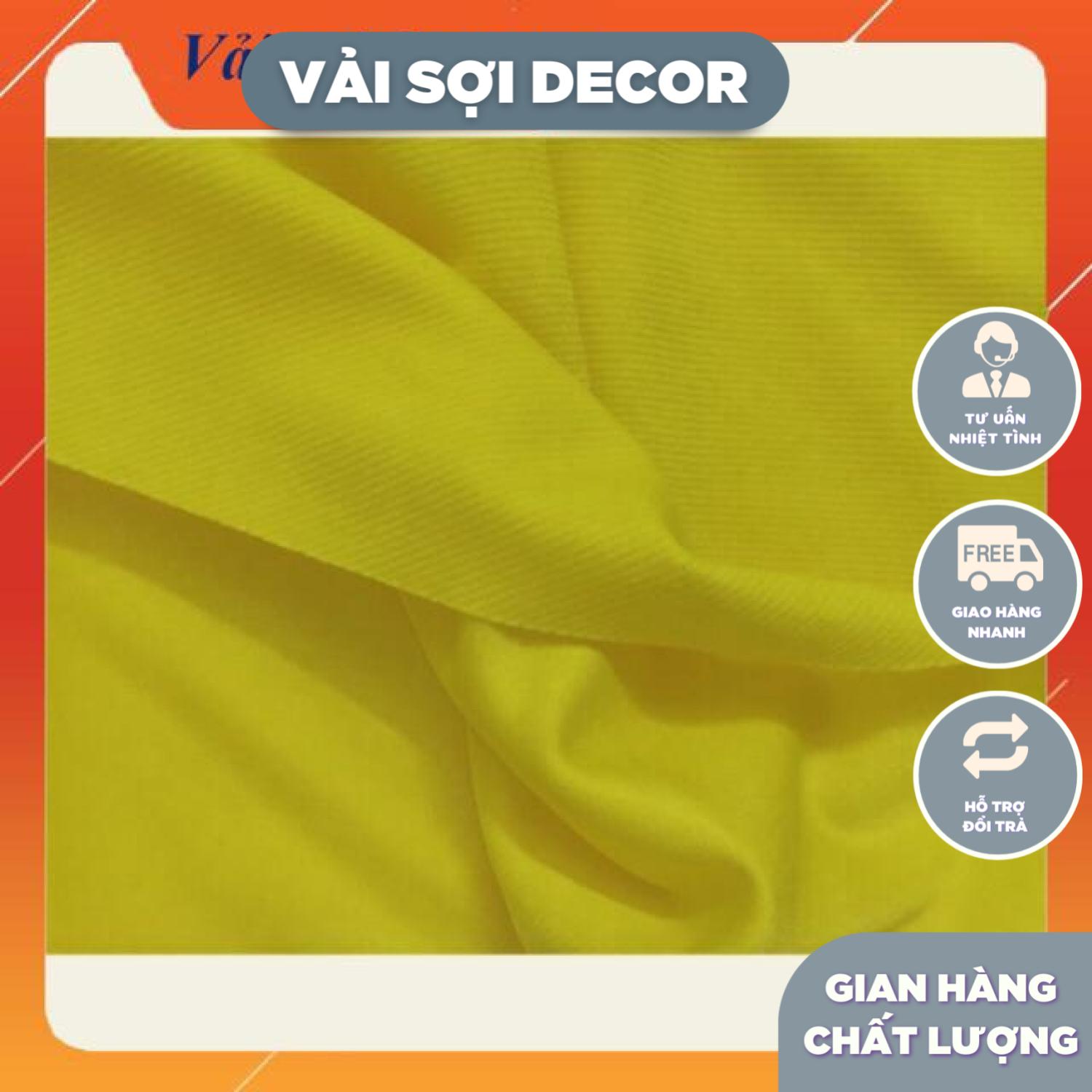 Vải màu vàng ( khổ vải 1,6m )