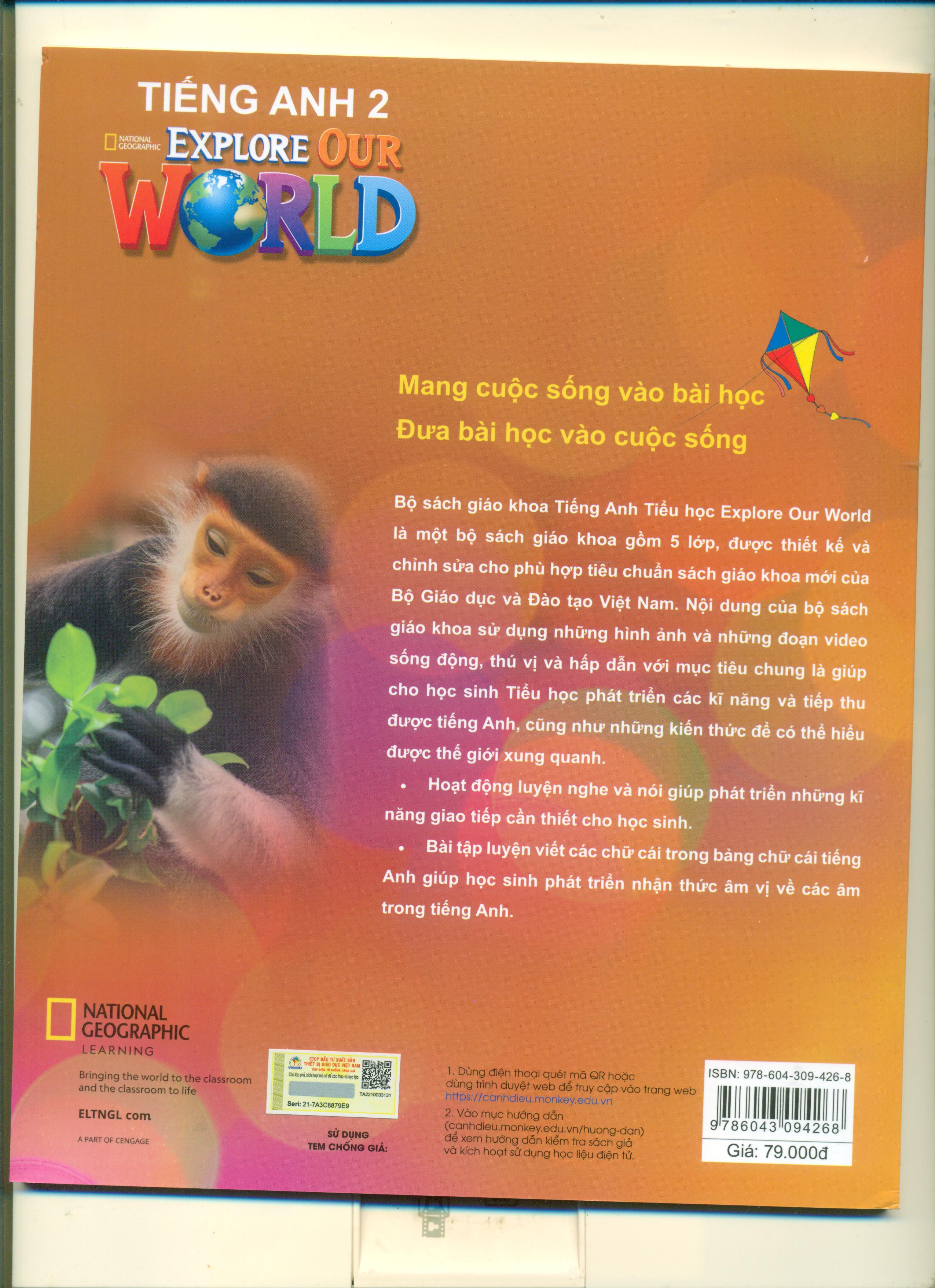 Sách - Tiếng anh 2 (Sách học sinh explore our world - Cánh diều ) - bán kèm 1 bút chì