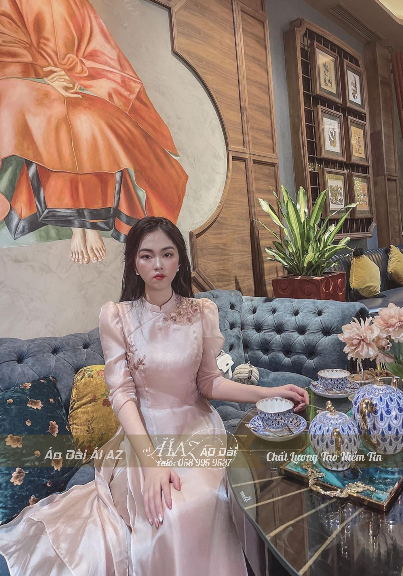 Áo Dài Cách Tân Nữ 4 Tà Hàng Cao Cấp