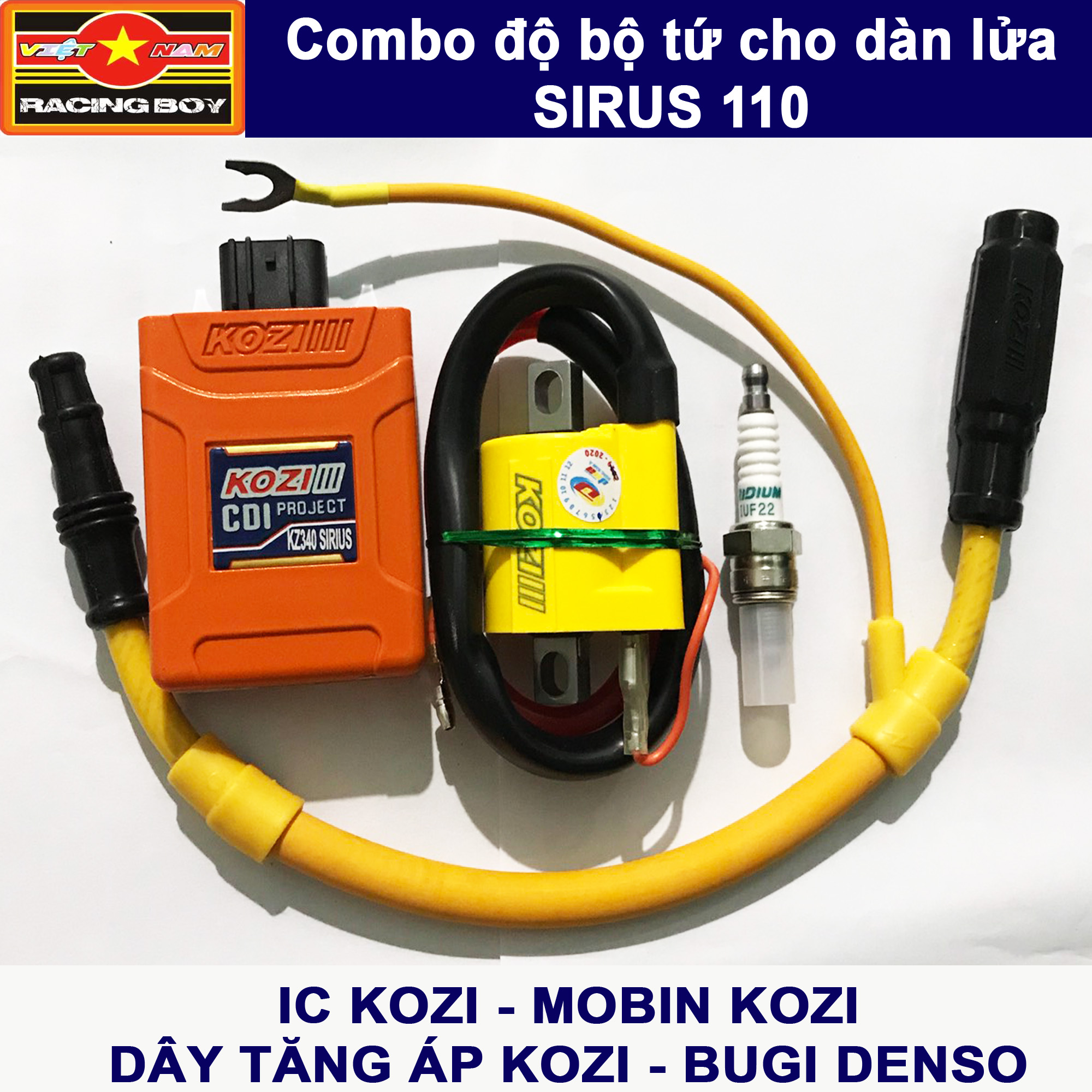 Độ full bộ tứ cho dàn lửa Sirius 110 Mio 110 Xăng cơ - KOZI Malaysia