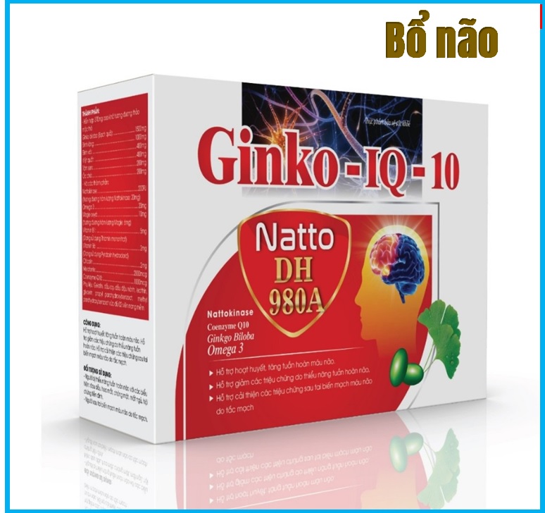 [ hôp 100 viên] viên uống bổ não ginkgo natto 1200mg - france group - giúp tăng cường lưu thông máu não, hỗ trợ giảm di chứng sau tai biến mạch máu não 2