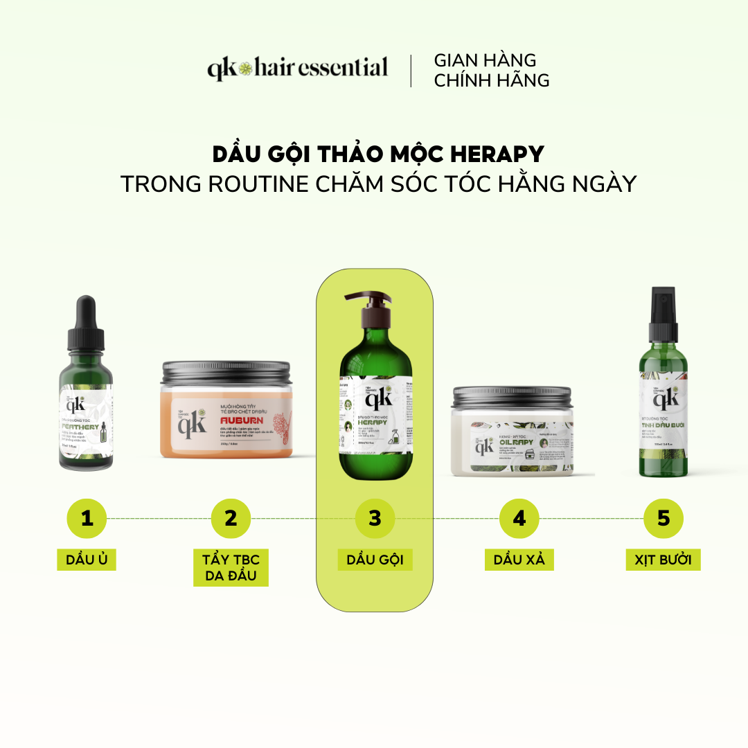 DẦU GỘI THẢO MỘC HANDMADE HERAPY QK