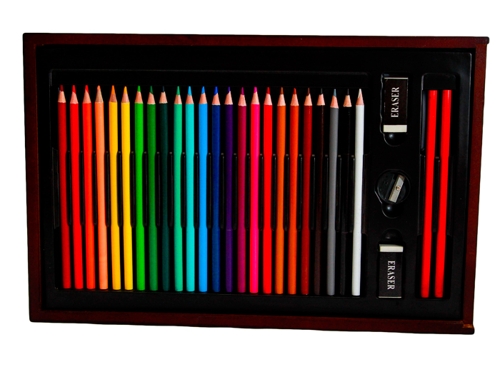 Hộp Gỗ 24 Bút Chì Màu Colormate MS-30W
