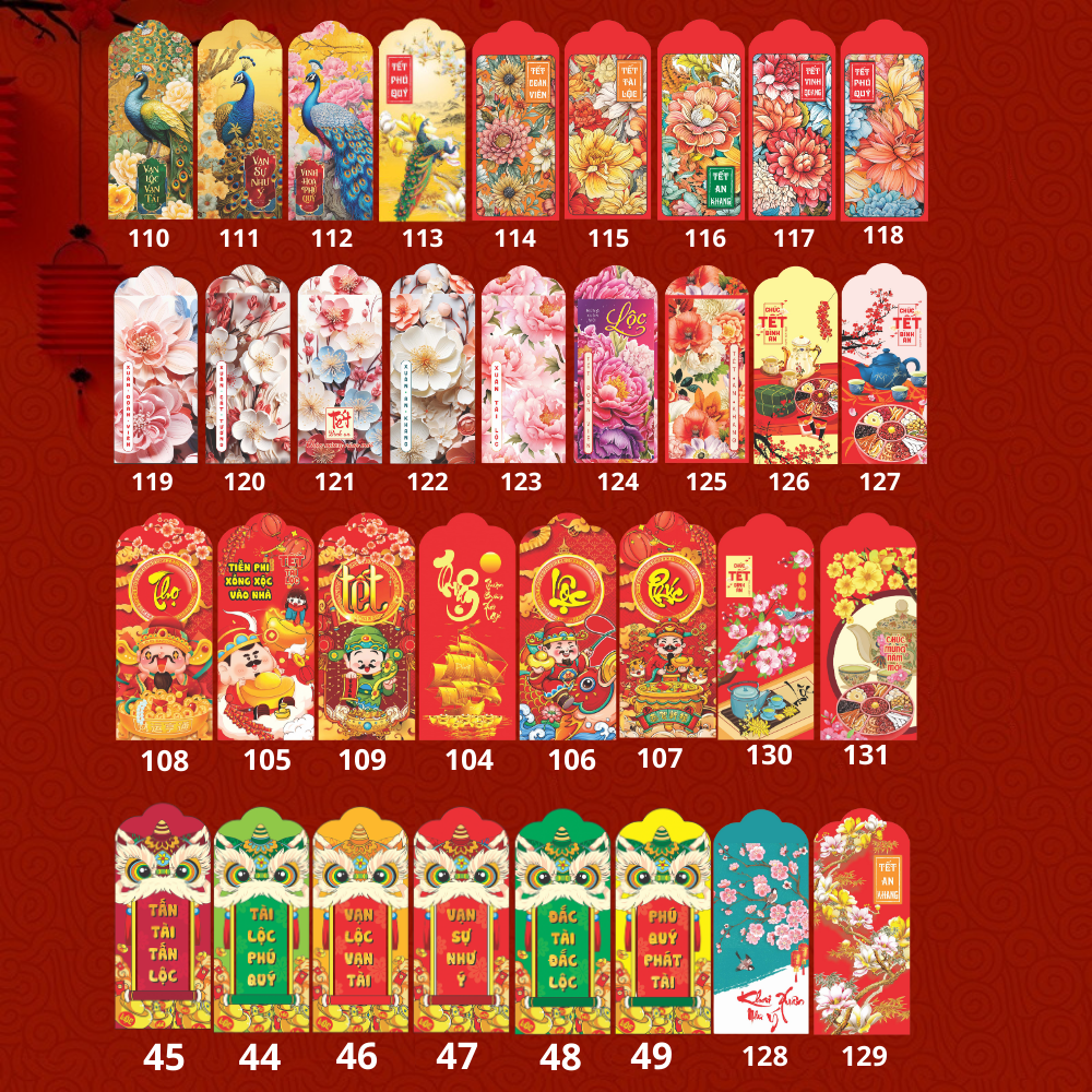 Sỉ 2000 Lì Xì May Mắn Tết 2025 Giấy Cmat120 120msg