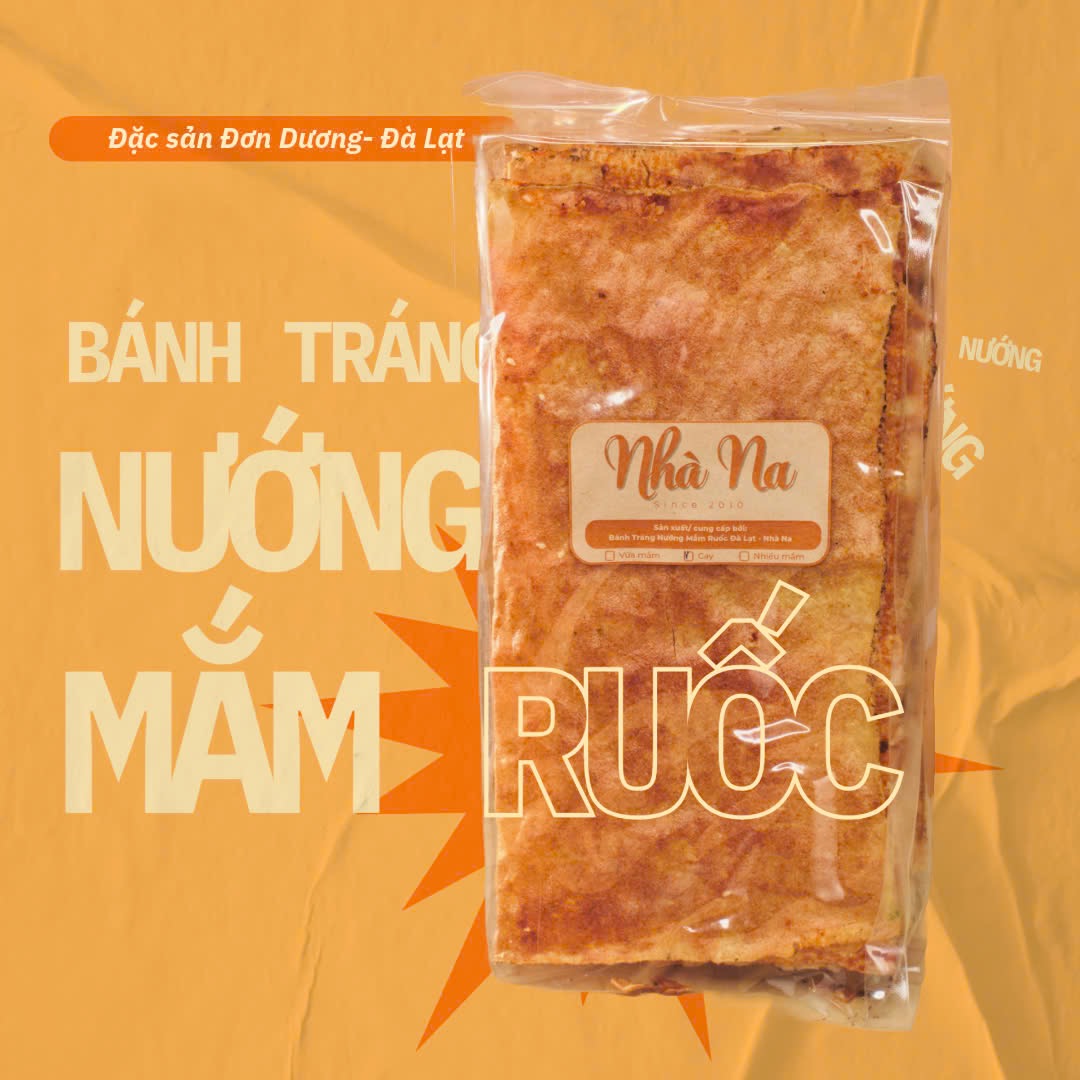 Combo 4 Túi Bánh Tráng Nướng Mắm Ruốc Đà Lạt