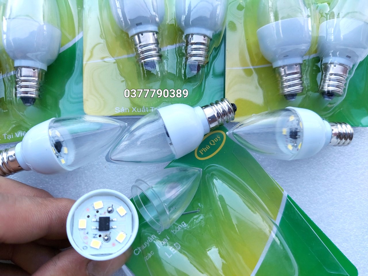 combo 10 bóng ớt led trắng