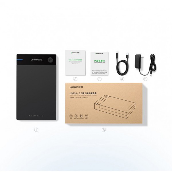 Hộp đựng HDD Box 3.5 inch chuẩn USB 3.0 - Ugreen 50422