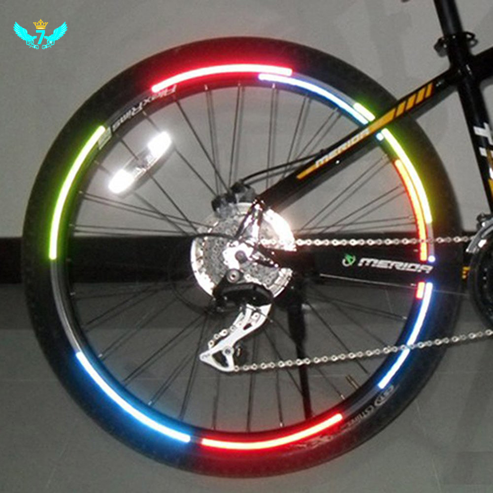 Fluorescent MTB Bike Bicycle Sticker Cycling Wheel Rim Reflective Stickers Decals YIDA