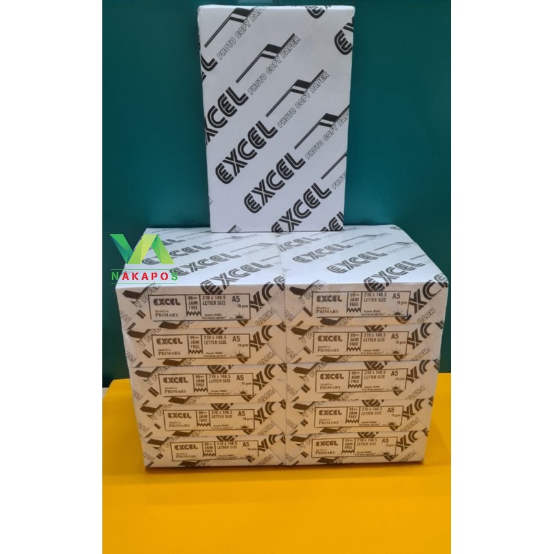 500 tờ Giấy A5 Excel 70 gsm Indonesia