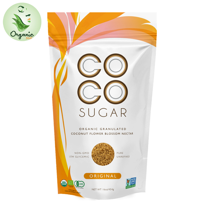 Đường mật hoa dừa hữu cơ PT CoCo 454g , Hộp 50 gói x4gr