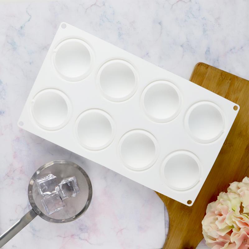 Ý Silikomart SN Silicone Dòng 8 THẬM CHÍ Phẳng Silicone Bộ Tạo Khuôn Hình Bánh Bánh Mousse Nướng Bộ Tạo Khuôn Hình