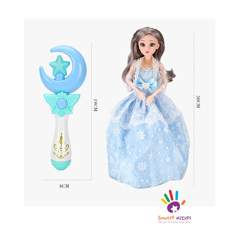 COMBO 2 Búp Bê ELSA TÓC MÂY kèm 10 trang phục và các phụ kiện