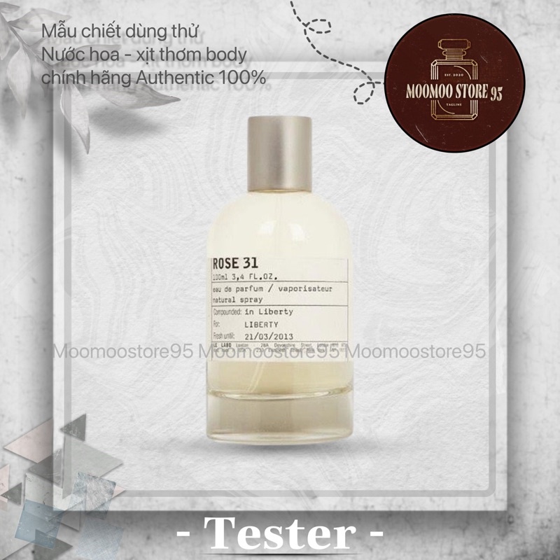 Nước hoa dùng thử Le Labo Rose 31 Test 10ml/20ml Spray / Chuẩn authentic -𝐌𝐨𝐨𝐌𝐨𝐨𝐒𝐭𝐨𝐫𝐞𝟗𝟓-