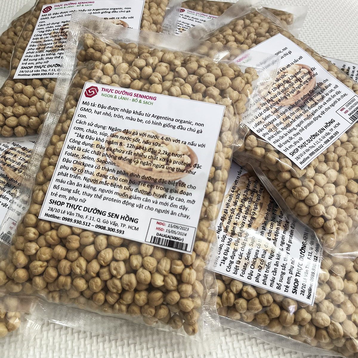 Đậu gà Argentina  Chickpeas - 500gr - hạt lớn size 9mm