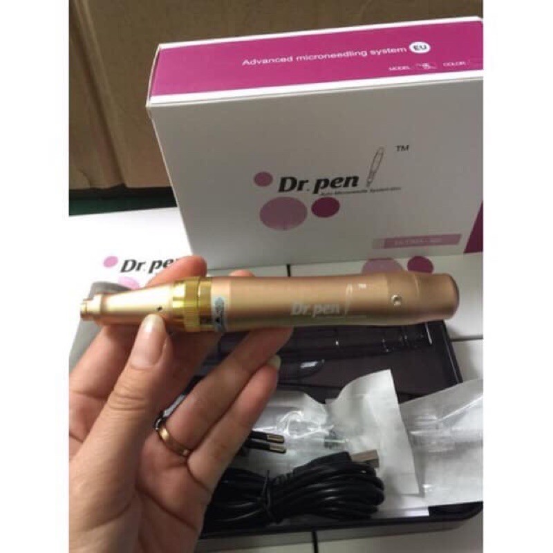 Máy phi kim Dr Pen M5 vàng tích điện cấy tảo cấy phấn phi kim
