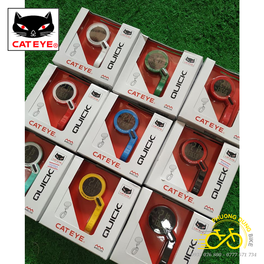 Đồng hồ đo tốc độ xe đạp không dây CATEYE QUICK CC-RS100W (Made in Japan)