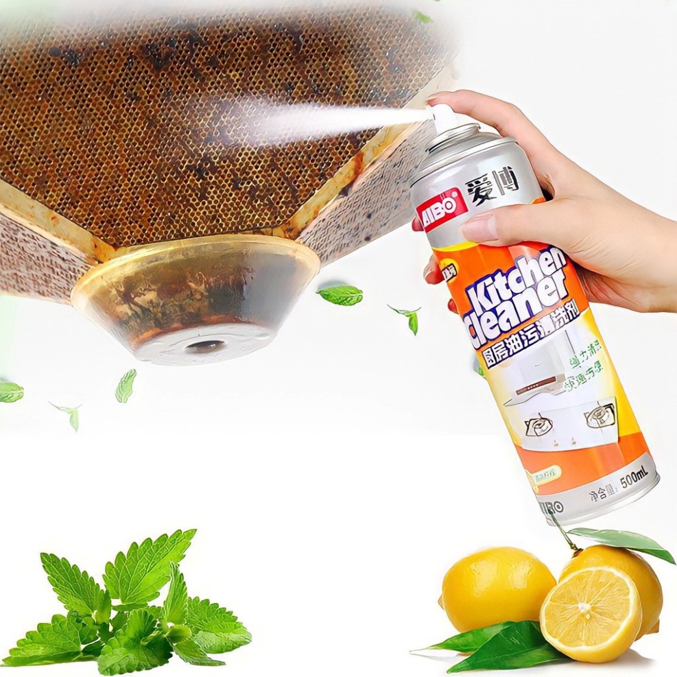 Bình xịt bọt tuyết tẩy rửa siêu sạch mầu cam kitchen cleaner nhà bếp 500ml Chai Xịt Tẩy Rửa Đa Năng Tẩy Rửa Nhà Bếp Dạng Bọt-Chai Xịt Bếp Đa Năng Clean Kitchen Màu Cam xịt vệ sinh nhà bếp