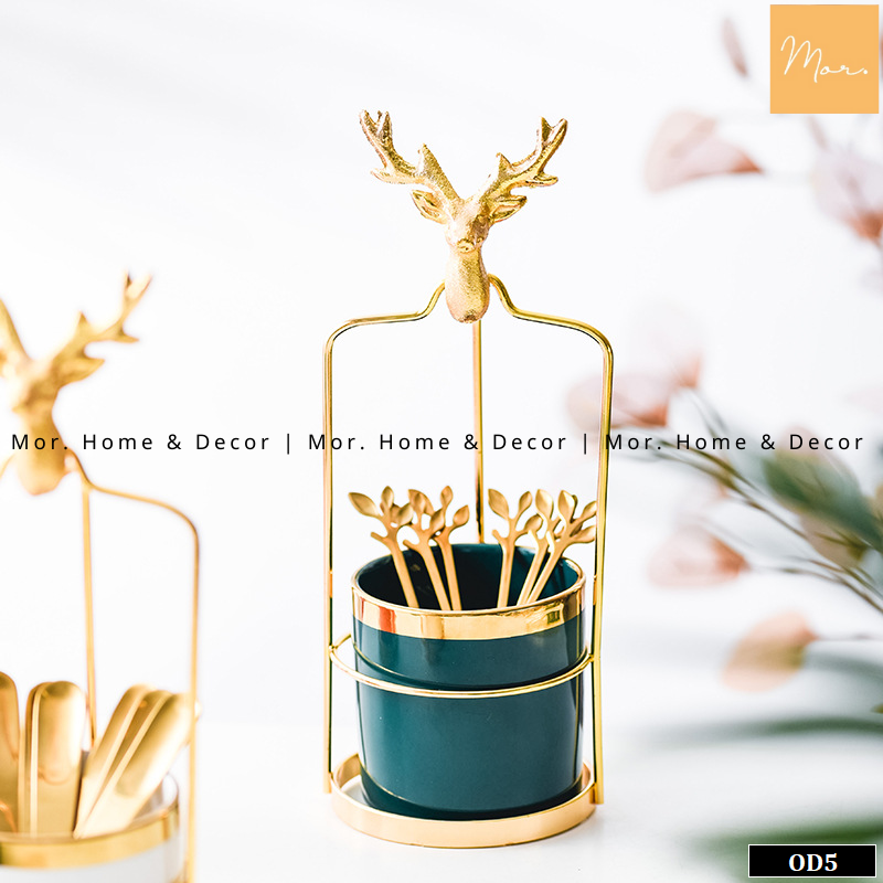 Bộ cốc sứ đựng thìa, dĩa - OD5