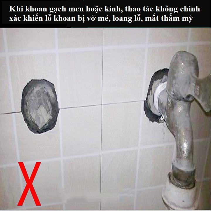 [HCM]Bộ cữ khoan lỗ gạch men và kính