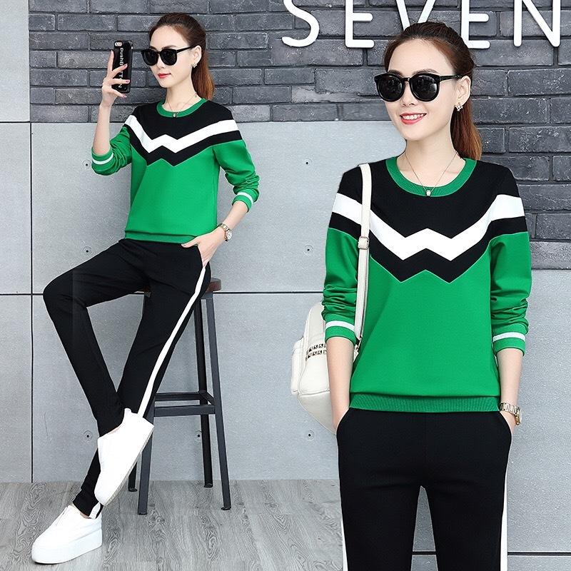 ĐỒ BỘ THỂ THAO THU ĐÔNG NỮ CAO CẤP PHỐI MÀU