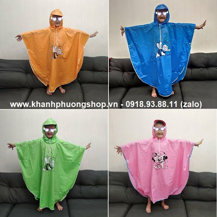 [HCM]áo mưa cánh dơi trẻ em - áo mưa cánh dơi em bé