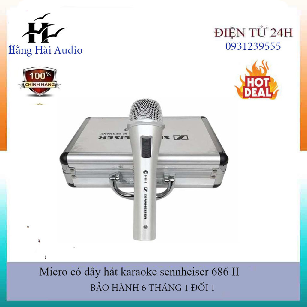 Micro có dây hát karaoke sennheiser 686 II cao cấp
