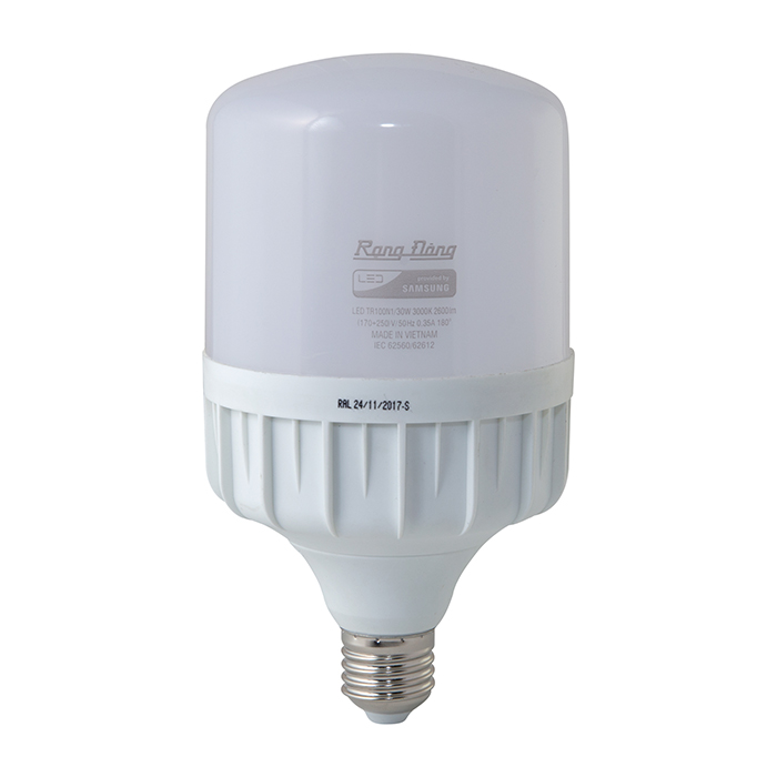 Bóng đèn Rạng Đông 60W LED Bulb trụ E27 Chip Led Samsung TR135NĐ