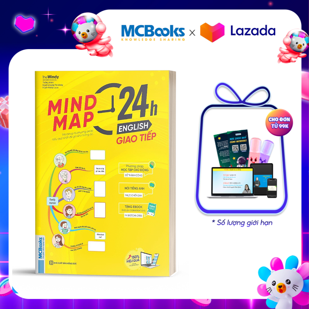 Mindmap 24h English - Giao Tiếp Tiếng Anh Bằng Sơ Đồ Tư Duy - Học Kèm App Online