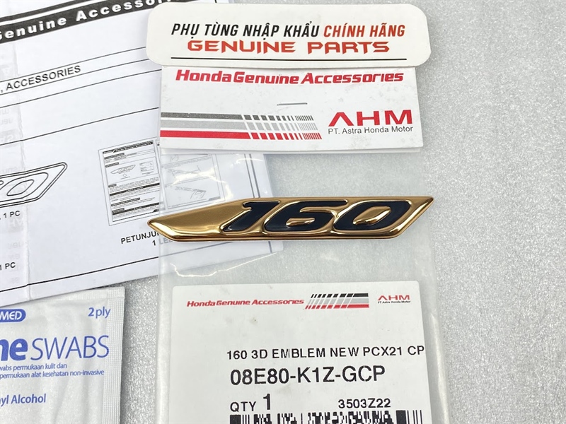 KIT Chữ nổi PCX 160 phụ kiện chính hãng AHM Honda Indo